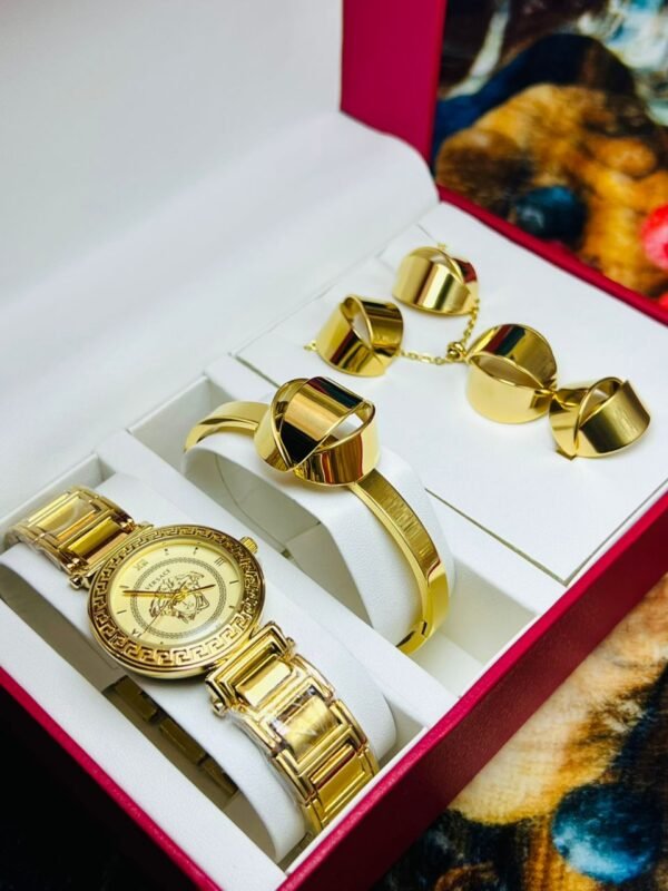 Coffret Bijoux et Bracelet Élégance (Couleur Or) Inoxydable