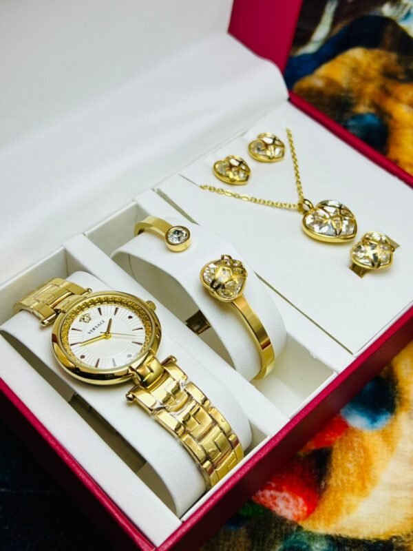 Coffret Bijoux et Bracelet Élégance (Couleur Or) Inoxydable